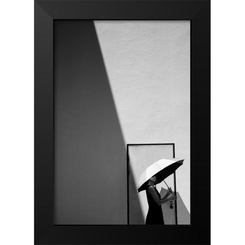 Light and Shadow Black Modern Wood Framed Art Print by Long, Kieron