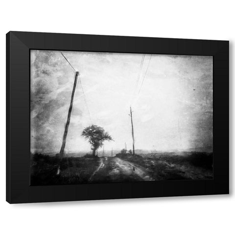 Like A Rainy Day Black Modern Wood Framed Art Print with Double Matting by Margau, Delphine