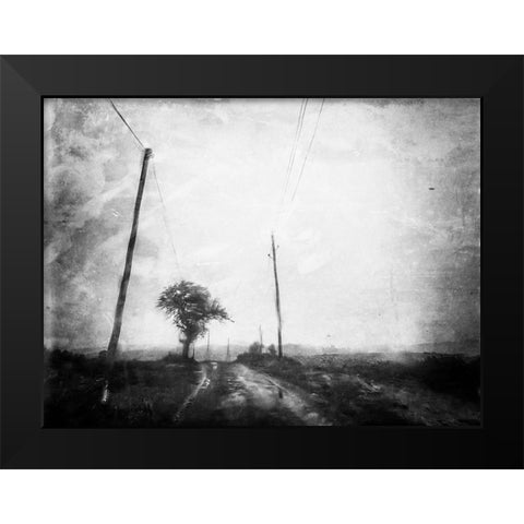 Like A Rainy Day Black Modern Wood Framed Art Print by Margau, Delphine