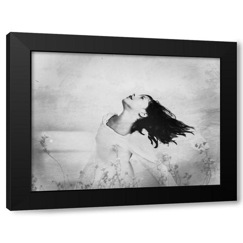 The Soaring Beautiful Black Modern Wood Framed Art Print with Double Matting by Margau, Delphine