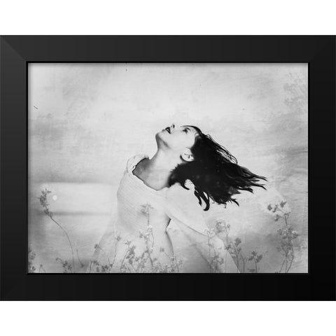 The Soaring Beautiful Black Modern Wood Framed Art Print by Margau, Delphine