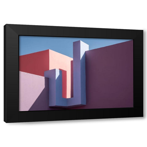 Muralla Roja #4 Black Modern Wood Framed Art Print with Double Matting by Wride, Linda