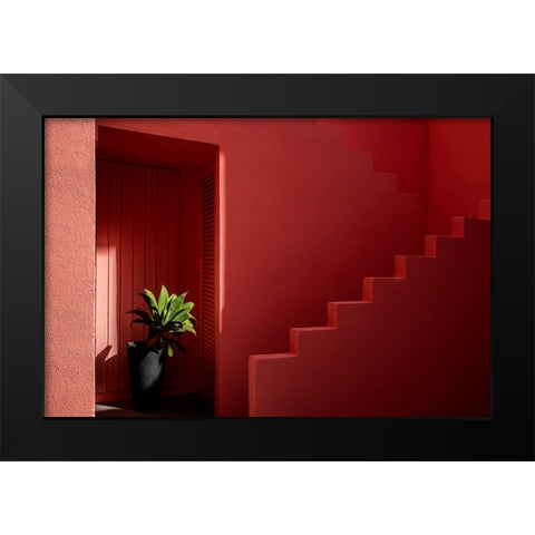 Muralla Roja #6 Black Modern Wood Framed Art Print by Wride, Linda