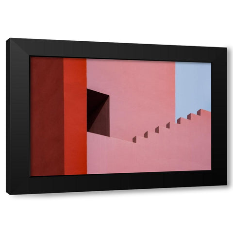 Muralla Roja #7 Black Modern Wood Framed Art Print by Wride, Linda