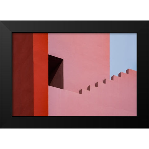 Muralla Roja #7 Black Modern Wood Framed Art Print by Wride, Linda