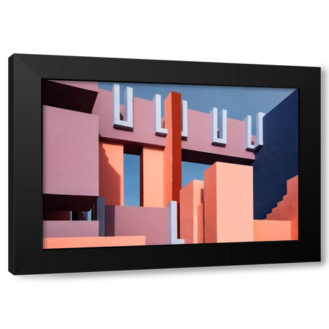 Muralla Roja #8 Black Modern Wood Framed Art Print with Double Matting by Wride, Linda