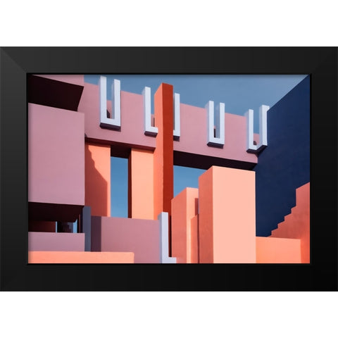 Muralla Roja #8 Black Modern Wood Framed Art Print by Wride, Linda