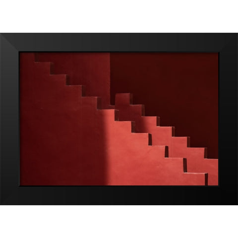 Muralla Roja #12 Black Modern Wood Framed Art Print by Wride, Linda