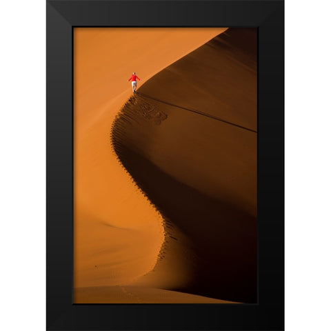 Sossusvlei Vlei In Namibia Black Modern Wood Framed Art Print by Jonsson, Mats