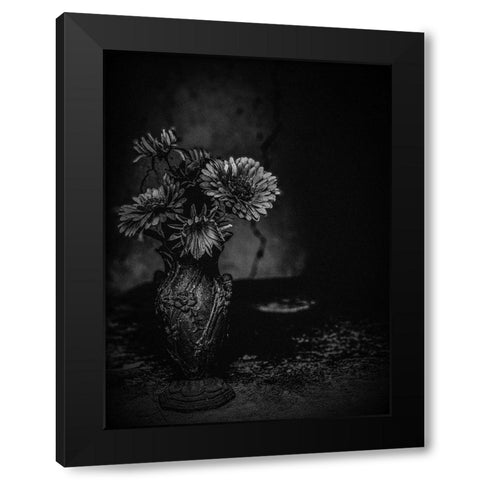 The Cracks Black Modern Wood Framed Art Print by Margau, Delphine
