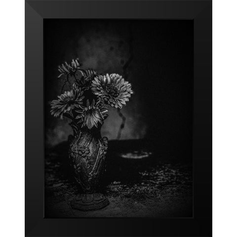 The Cracks Black Modern Wood Framed Art Print by Margau, Delphine