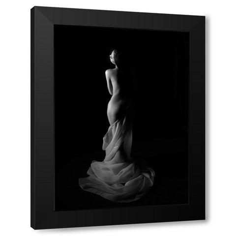 Body Black Modern Wood Framed Art Print with Double Matting by Fifi, Magdalena