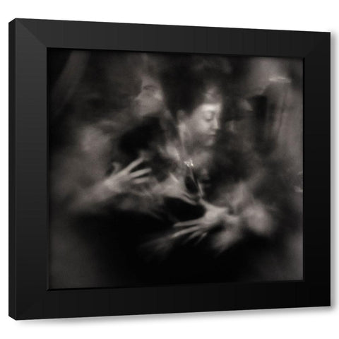 Portrait2 Black Modern Wood Framed Art Print with Double Matting by Shepelev, Yuri