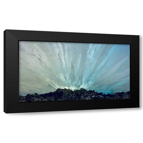Ice Sky Black Modern Wood Framed Art Print with Double Matting by Gu, Danling