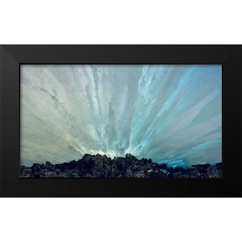 Ice Sky Black Modern Wood Framed Art Print by Gu, Danling