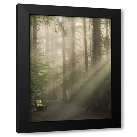 Untitled Black Modern Wood Framed Art Print with Double Matting by Saito, Misaki