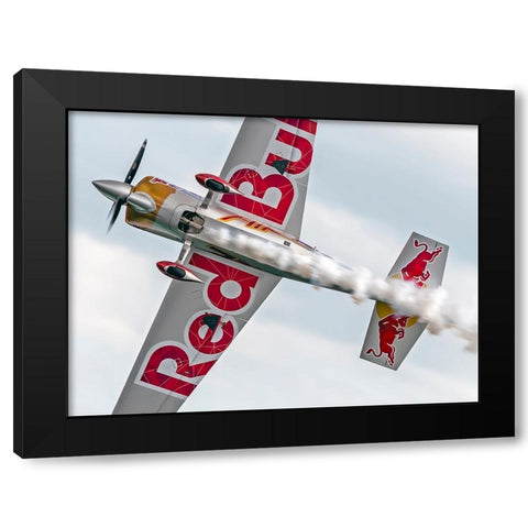 RedBull plane Black Modern Wood Framed Art Print by Bondarenko, Alexander