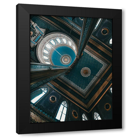 Hamidiye YApldApz Mosque Black Modern Wood Framed Art Print by Abdulbari, Noureddin