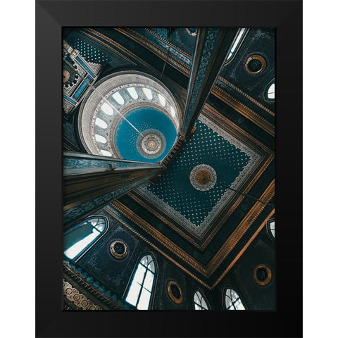 Hamidiye YApldApz Mosque Black Modern Wood Framed Art Print by Abdulbari, Noureddin