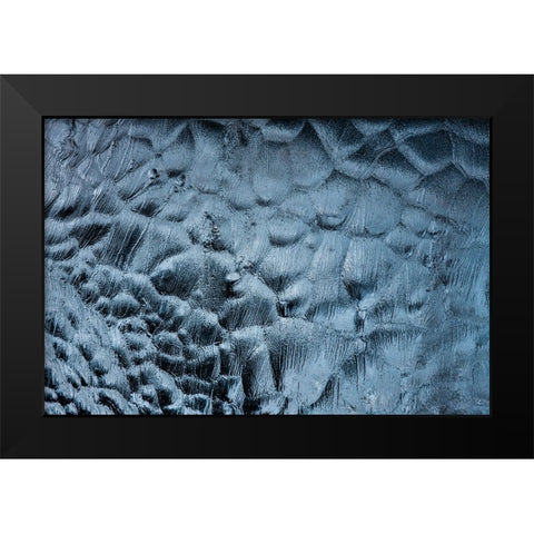 Ice textures Black Modern Wood Framed Art Print by Ruoppolo, Luigi