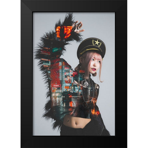 Living with the night Black Modern Wood Framed Art Print by Daichi, Murakyami
