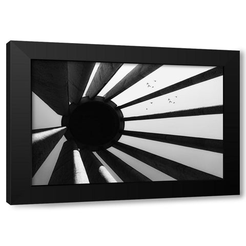 To The Black Hole Black Modern Wood Framed Art Print with Double Matting by Mohammad Hossein, Hamid