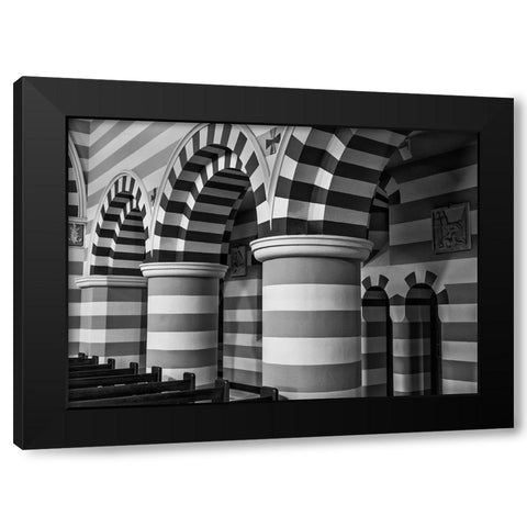 Chapel Arches Black Modern Wood Framed Art Print by Moss, Susan