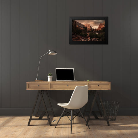 Yosemite 2 Black Modern Wood Framed Art Print by Moshavash, Pirouz