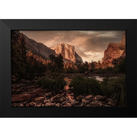 Yosemite 2 Black Modern Wood Framed Art Print by Moshavash, Pirouz