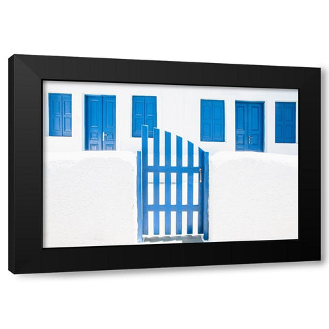 Whitewash And Blue Paint Black Modern Wood Framed Art Print by Wride, Linda