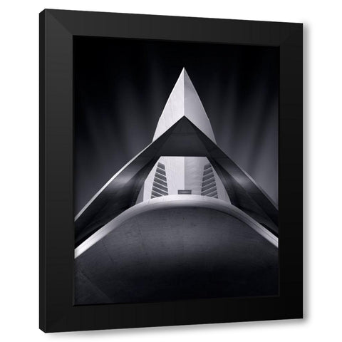 Peaks Between Clouds Black Modern Wood Framed Art Print with Double Matting by Garcia, Helena