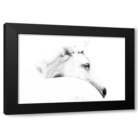 horse and minimalism Black Modern Wood Framed Art Print with Double Matting by Leinemann, Ulrike