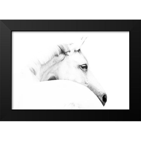 horse and minimalism Black Modern Wood Framed Art Print by Leinemann, Ulrike