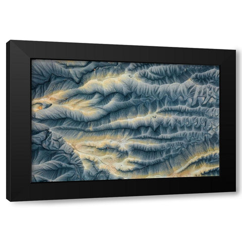 Shape of Rock Black Modern Wood Framed Art Print by Rong, Herbert