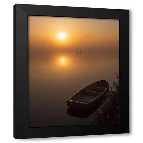 Untitled Black Modern Wood Framed Art Print with Double Matting by Tsunoda, Kazuyuki