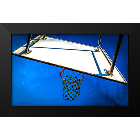 RGB Drops Black Modern Wood Framed Art Print by Carnevale, Stefano