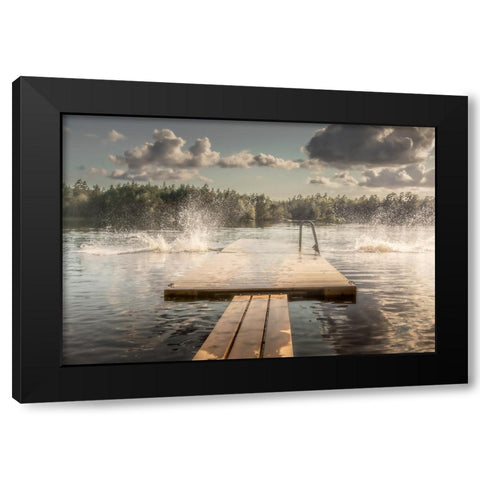 The Diving Board Black Modern Wood Framed Art Print with Double Matting by Kleimann, Stephanie