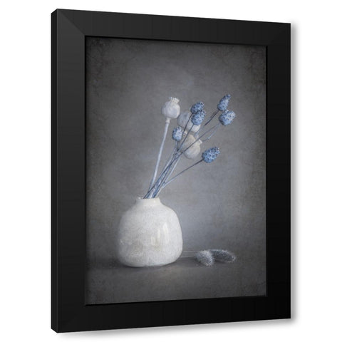 Serenity Black Modern Wood Framed Art Print with Double Matting by Kiral, Cicek