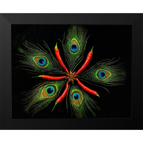 Red dwarf Black Modern Wood Framed Art Print by Mendoza, Danny