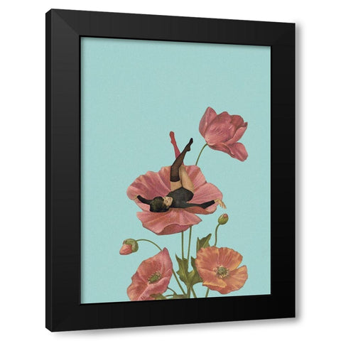 Colourful Dreamer Black Modern Wood Framed Art Print with Double Matting by Leon, Maarten