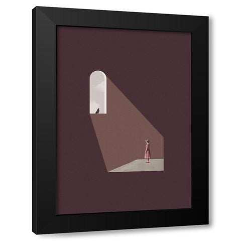 Enlighten me Black Modern Wood Framed Art Print by Leon, Maarten