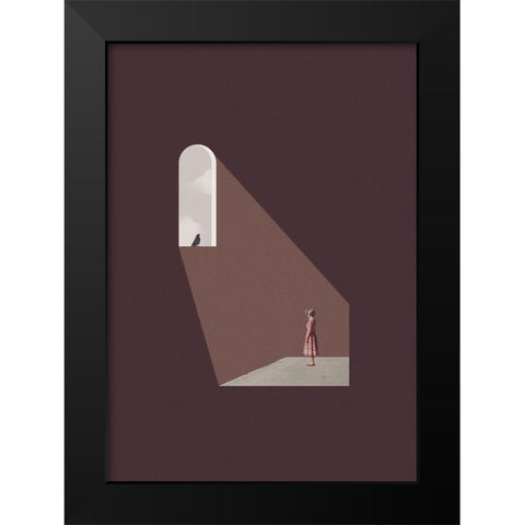 Enlighten me Black Modern Wood Framed Art Print by Leon, Maarten