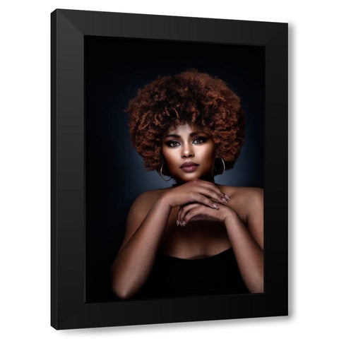 Untitled Black Modern Wood Framed Art Print with Double Matting by Pandya, Hardik