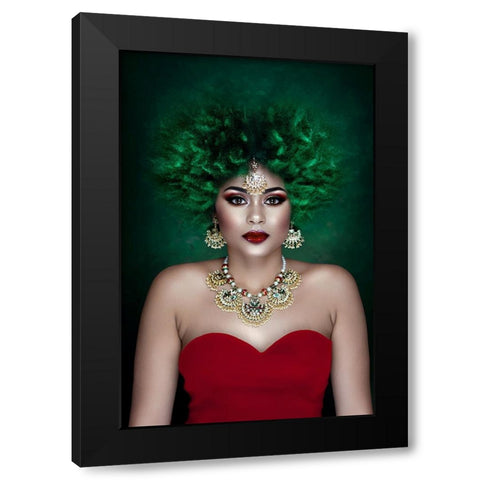 Untitled Black Modern Wood Framed Art Print with Double Matting by Pandya, Hardik