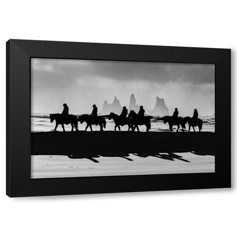 Lights and shadows in magical Iceland Black Modern Wood Framed Art Print with Double Matting by Tamajo, Massimo