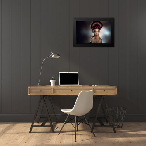 Anita 7 Black Modern Wood Framed Art Print by Tambe, Peppe