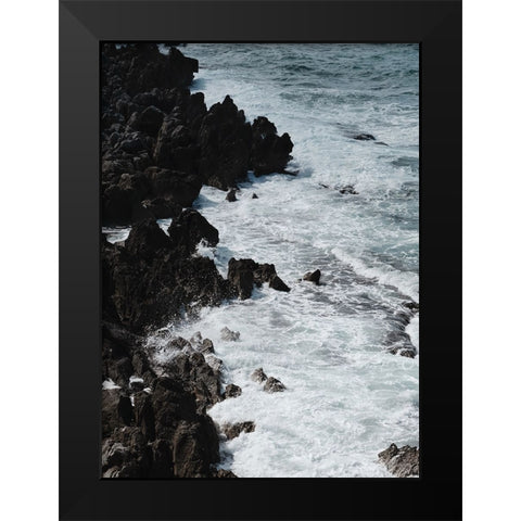 Untitled Black Modern Wood Framed Art Print by Zheng, Sheng