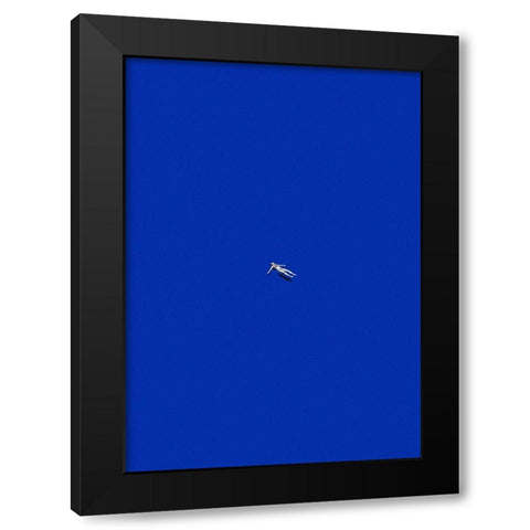 No stress Black Modern Wood Framed Art Print by Leon, Maarten