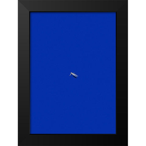 No stress Black Modern Wood Framed Art Print by Leon, Maarten