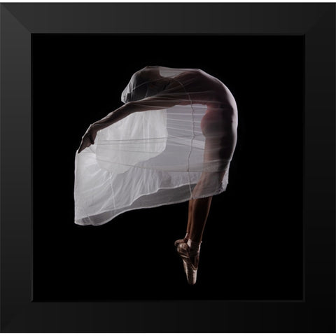 Ballet7551 Black Modern Wood Framed Art Print by Dawn, Rajat